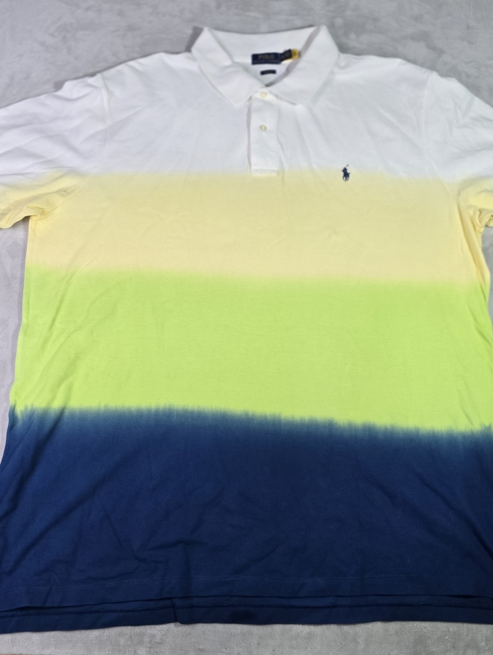 Polo Ralph Lauren Polo Shirt Color Block Tye Dye custom fit Sz 4XLT